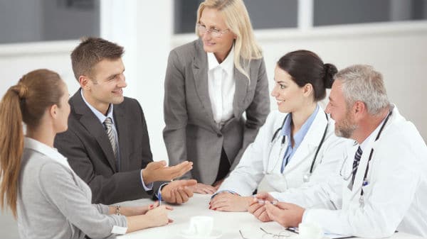 Doctors in a business meeting
