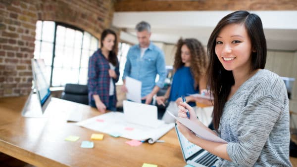 Girl at Internship