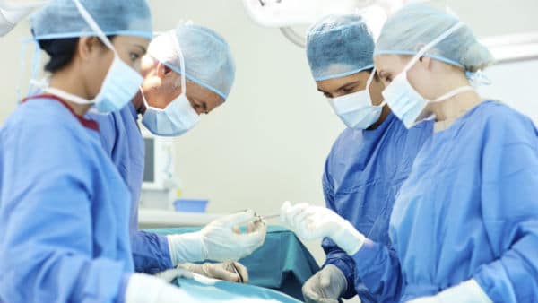 Doctors in the operating room